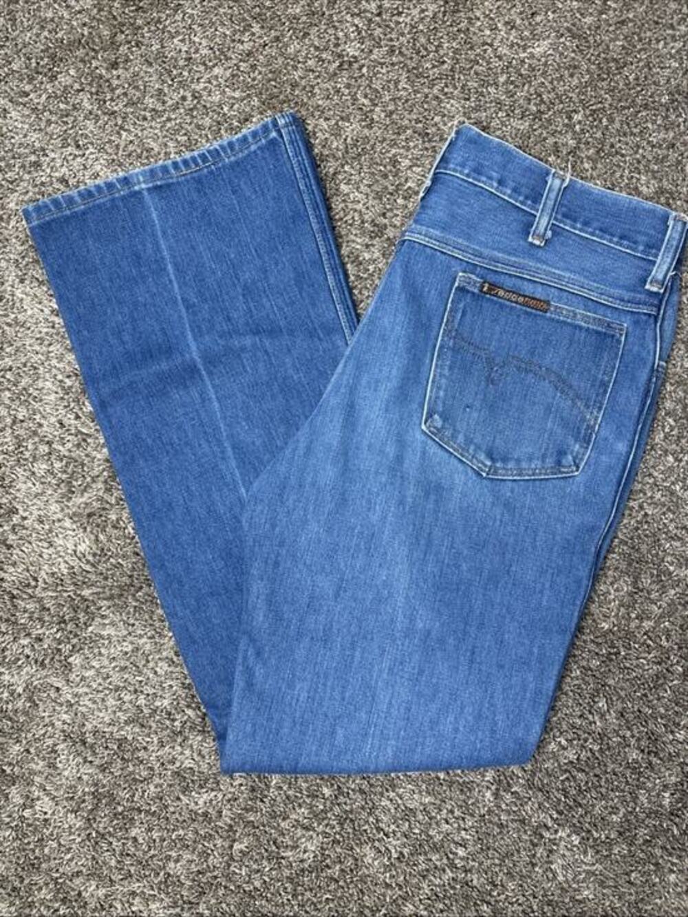 Sedgefield Mens 35x32 Do Nothing Jeans Blue Vintage 70s Boot Denim Made in USA